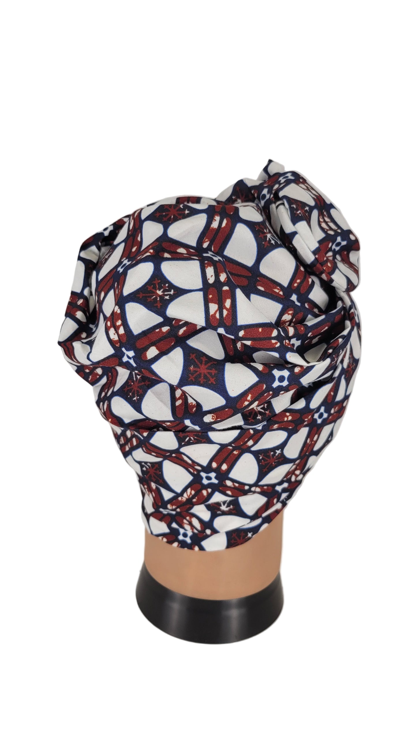 Turban Femme - BETTY - à tige malléable - Tissu imprimés wax
