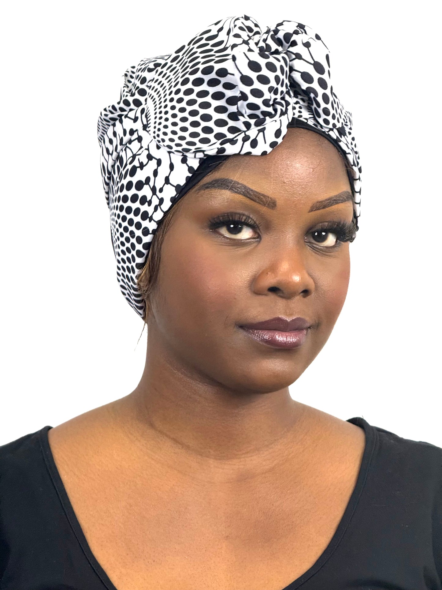 Turban Femme - BETTY - à tige malléable - Tissu imprimés wax