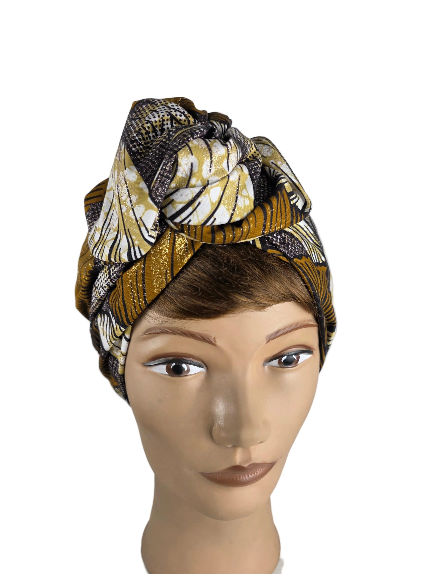 Turban Femme - BETTY - à tige flexible en imprimés wax