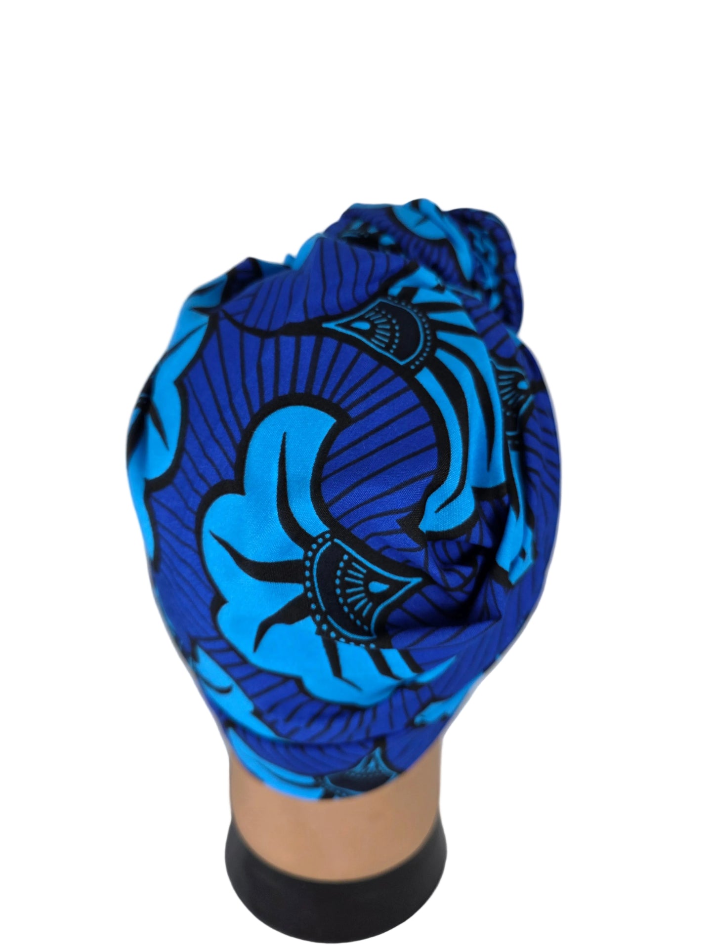 Turban Femme - BETTY - à tige malléable - Imprimés Wax fleurs de mariage