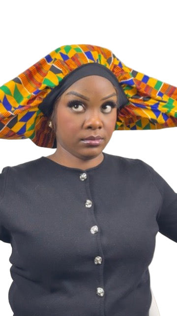 Turban Femme - BETTY - à tige malléable - Imprimé Wax