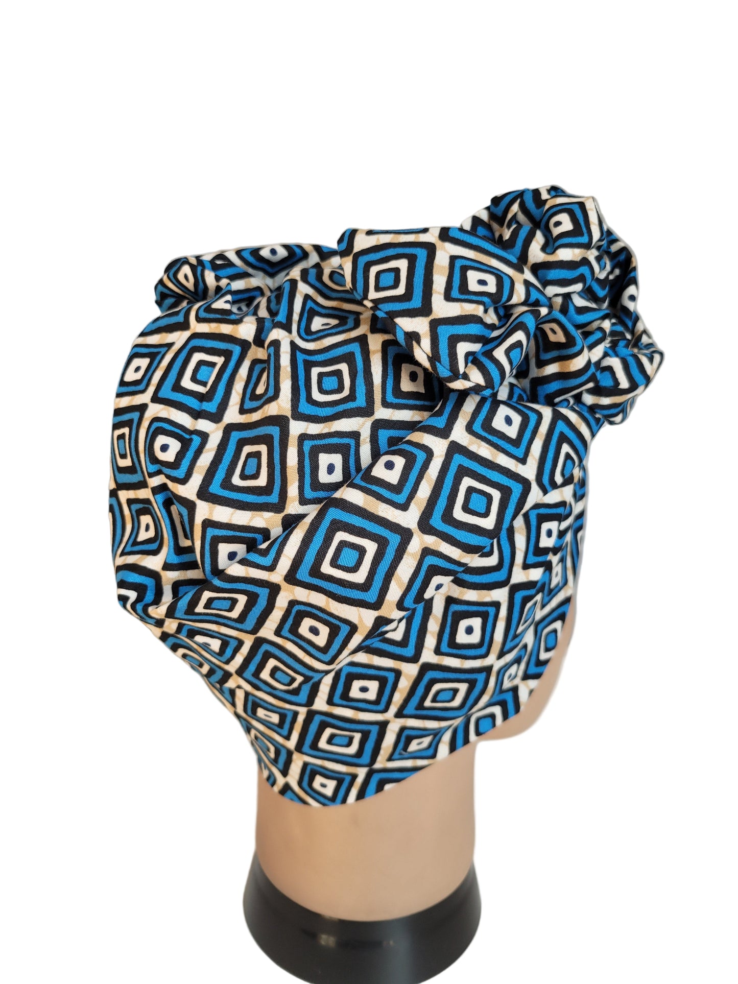 Turban Femme - BETTY - à tige malléable - Imprimé Wax