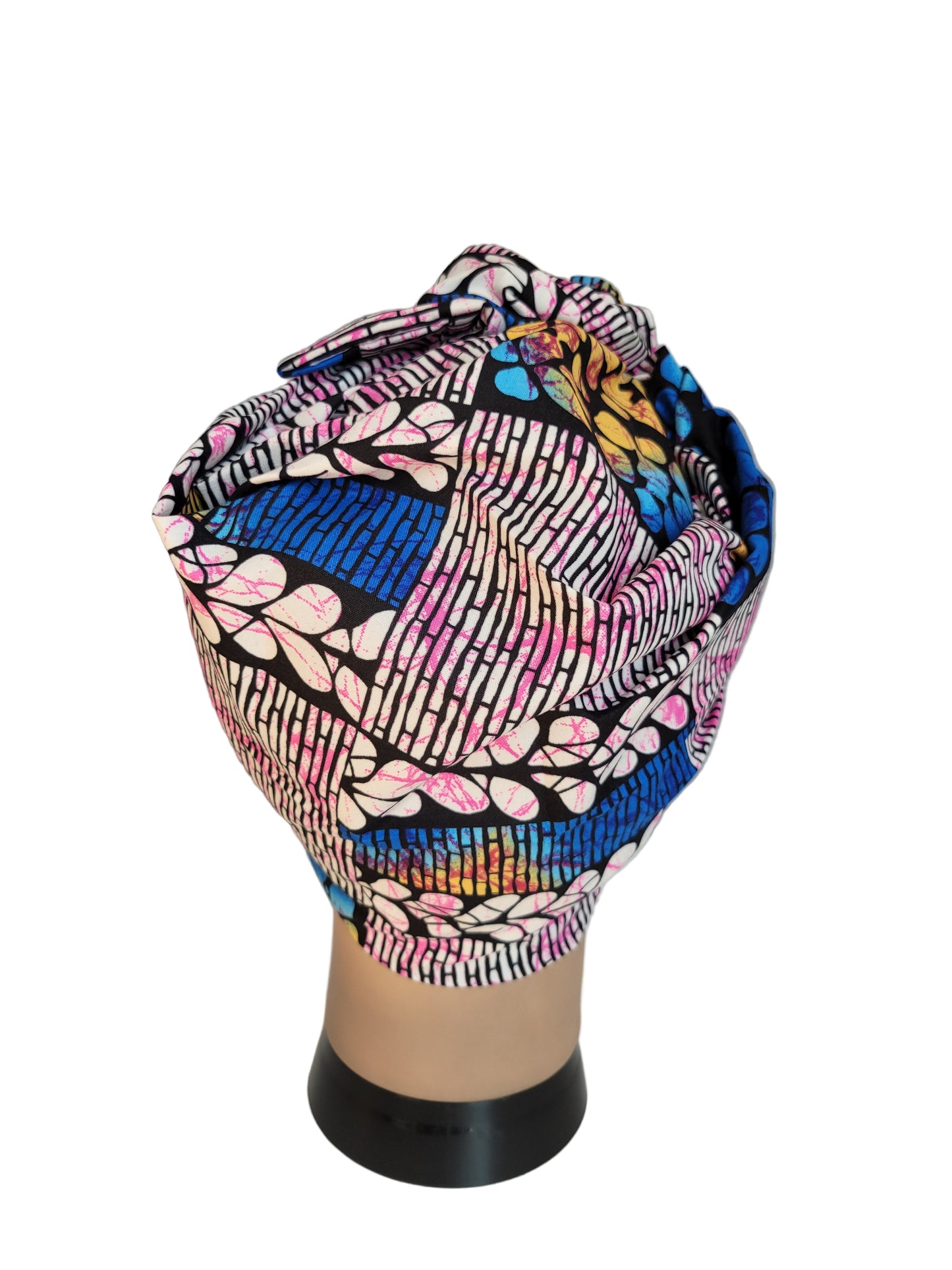 Turban Femme - ANNA - à tige malléable - Imprimé Wax