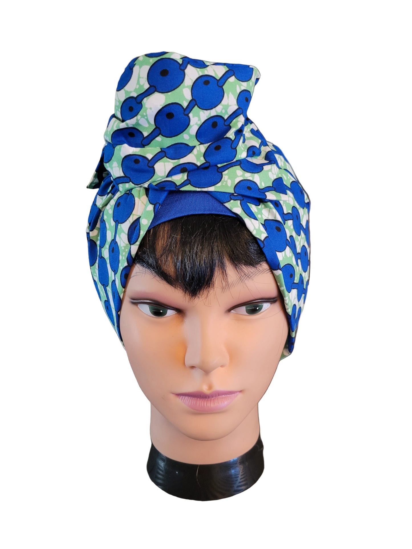 Turban Femme - ANNA - à tige malléable - Imprimé Wax