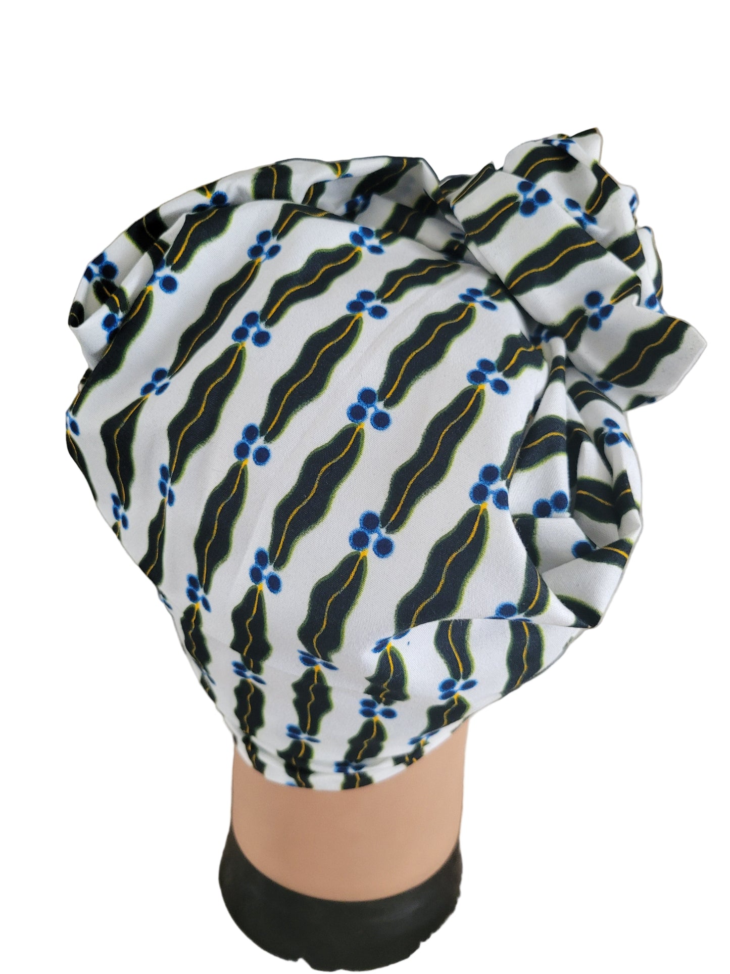 Turban Femme - BETTY - à tige malléable - Imprimé Wax