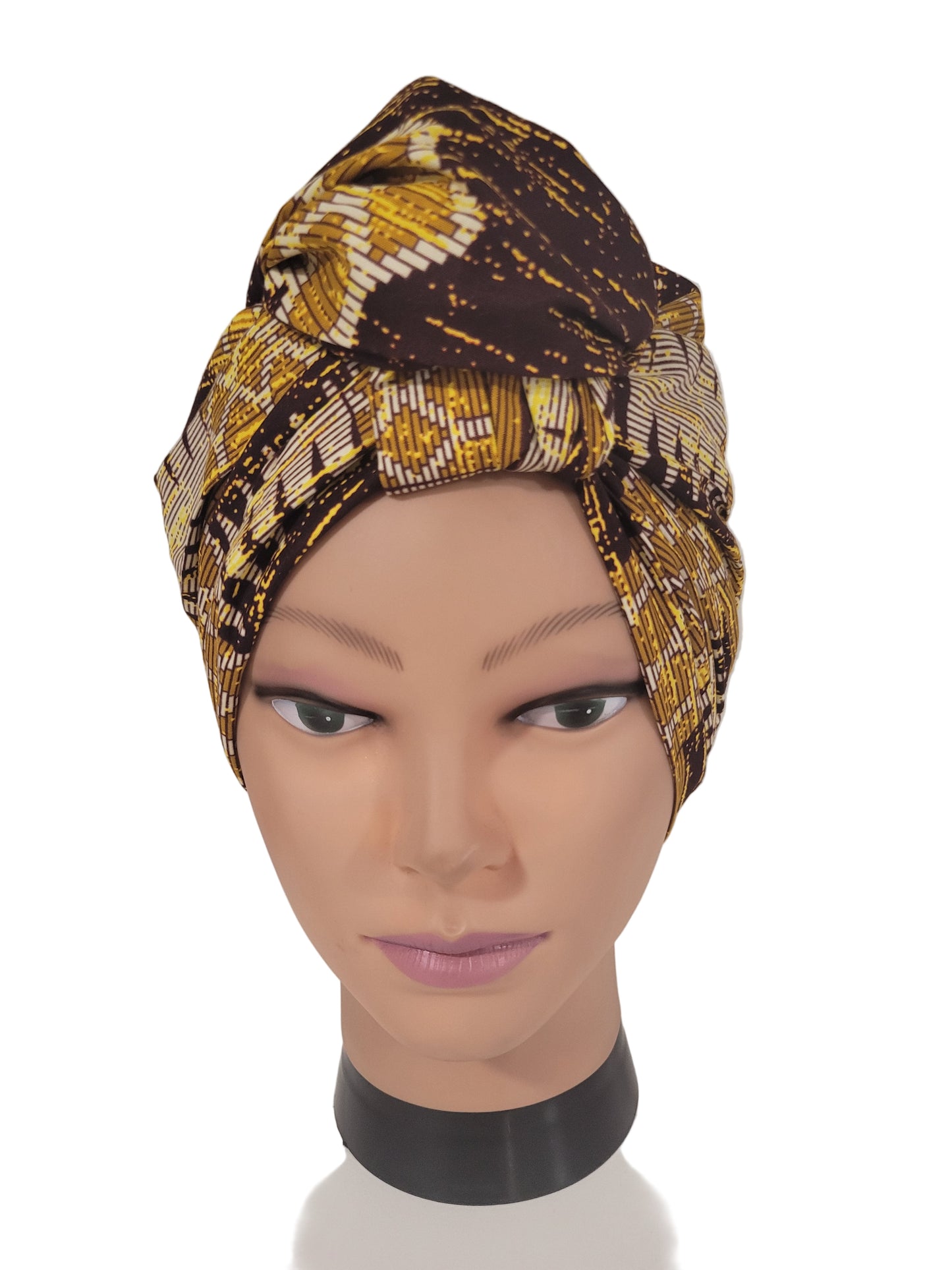Turban Femme - ANNA - à tige malléable - Imprimé Wax