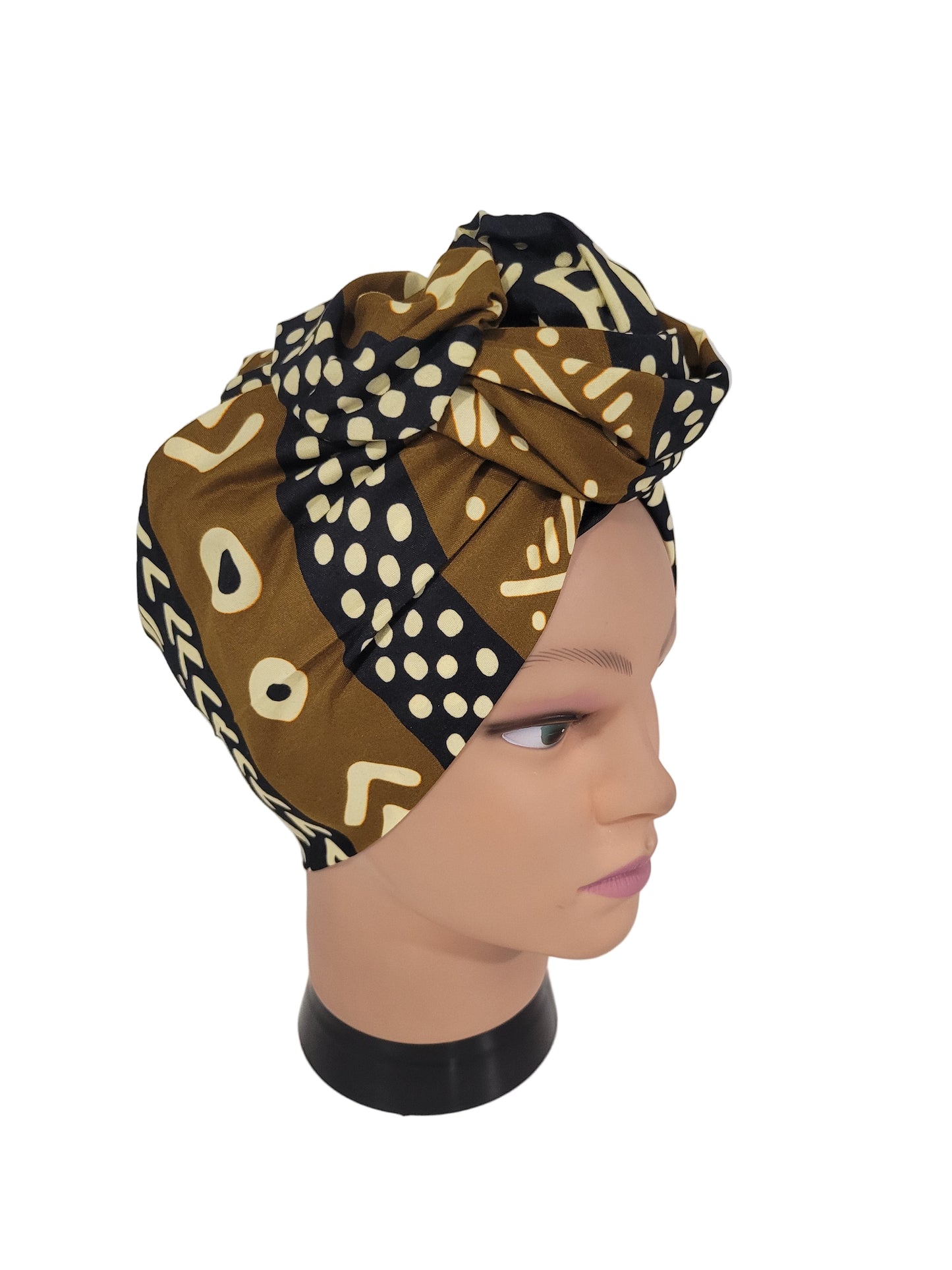 Turban Femme - BETTY - à tige malléable - Imprimé Wax