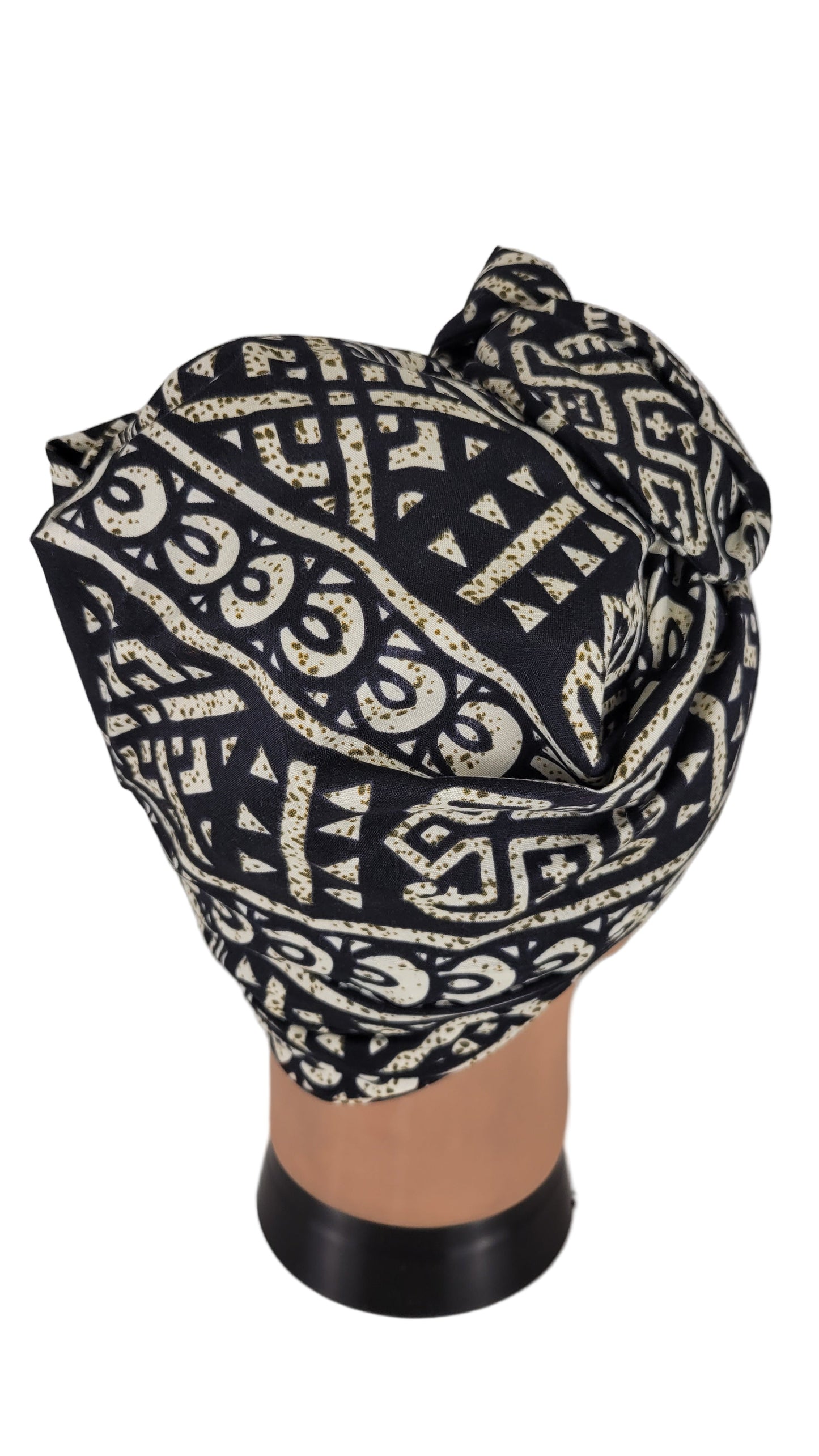 Turban Femme - BETTY - à tige malléable - Imprimé Wax