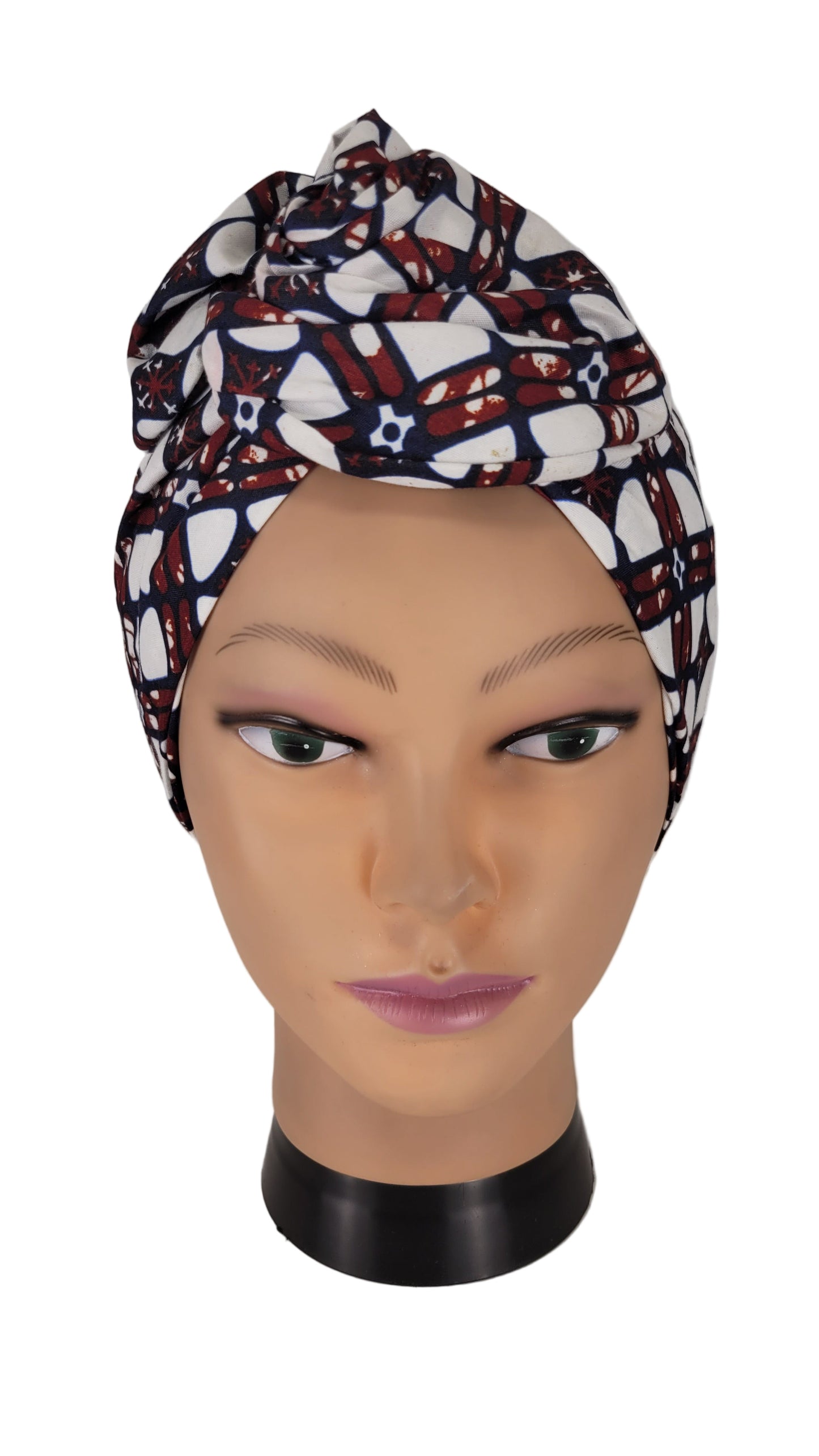 Turban Femme - BETTY - à tige malléable - Imprimé Wax