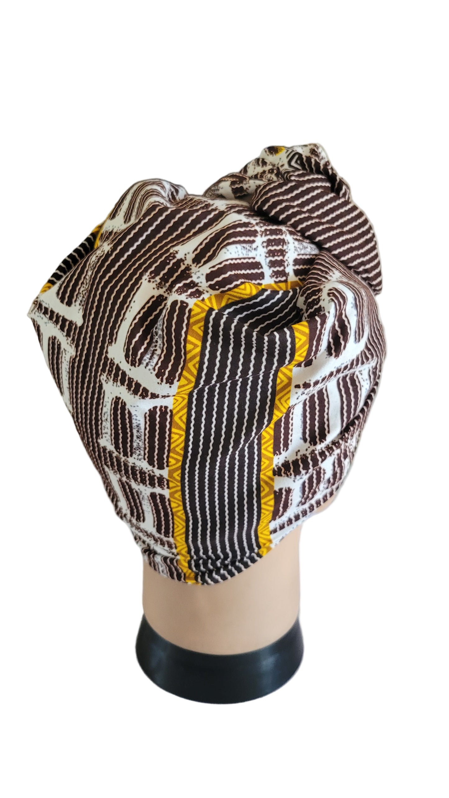 Turban Femme - BETTY - à tige malléable - Imprimé Wax