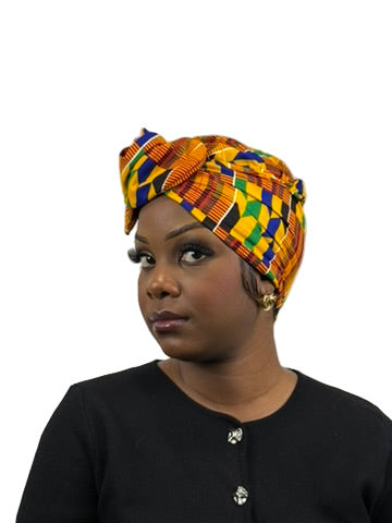 Turban Femme - BETTY - à tige malléable - Imprimé Wax