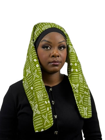 Turban Femme - ANNA - à tige malléable - Imprimé Wax