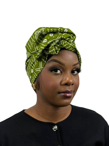 Turban Femme - BETTY - à tige malléable - Imprimé Wax