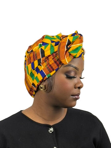 Turban Femme - BETTY - à tige malléable - Imprimé Wax