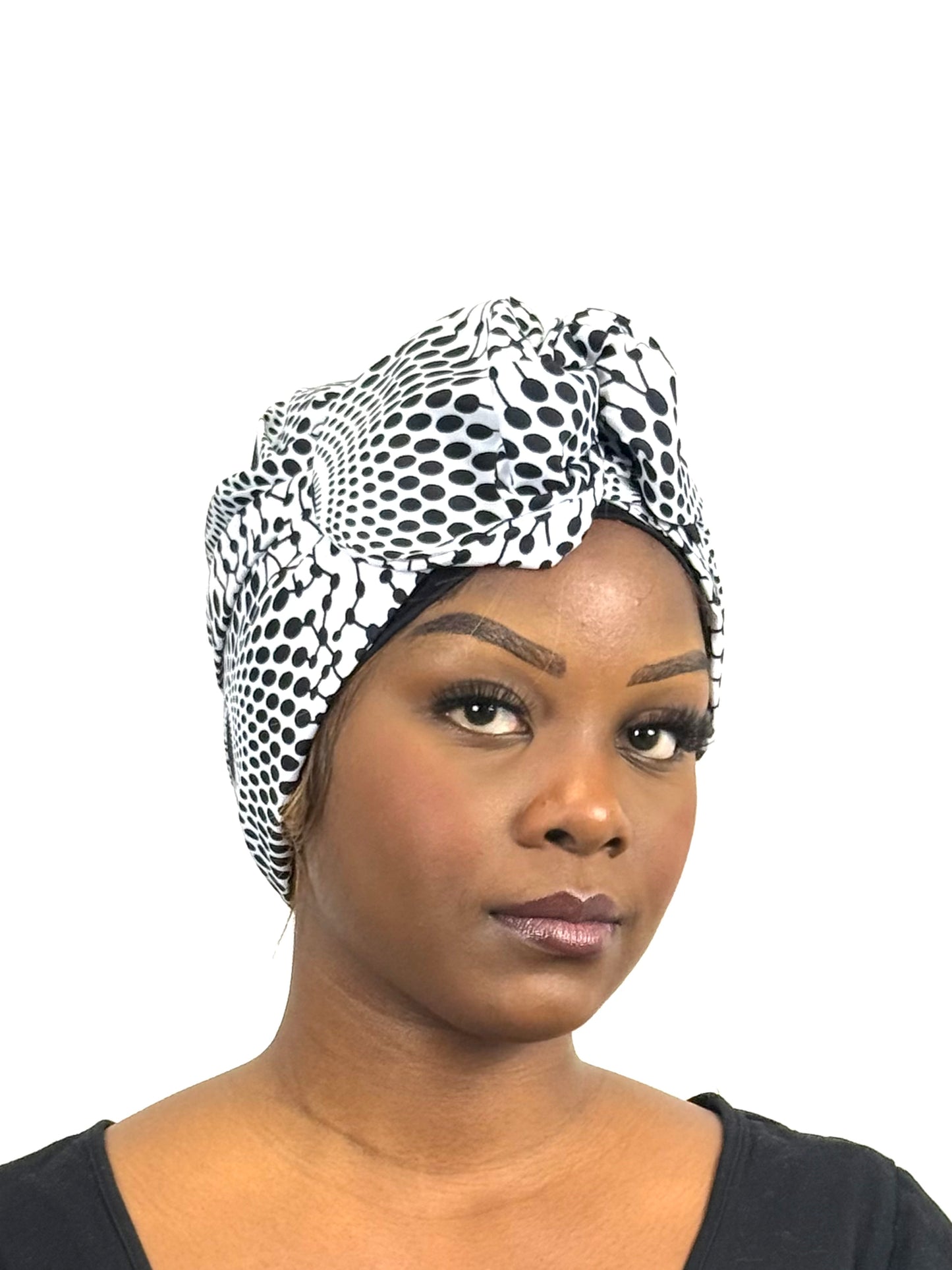 Turban Femme - BETTY - à tige malléable - Imprimé Wax