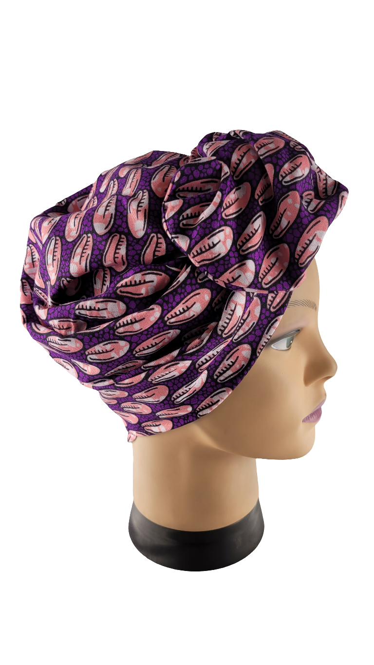 Turban Femme - BETTY - à tige malléable - Imprimé Wax