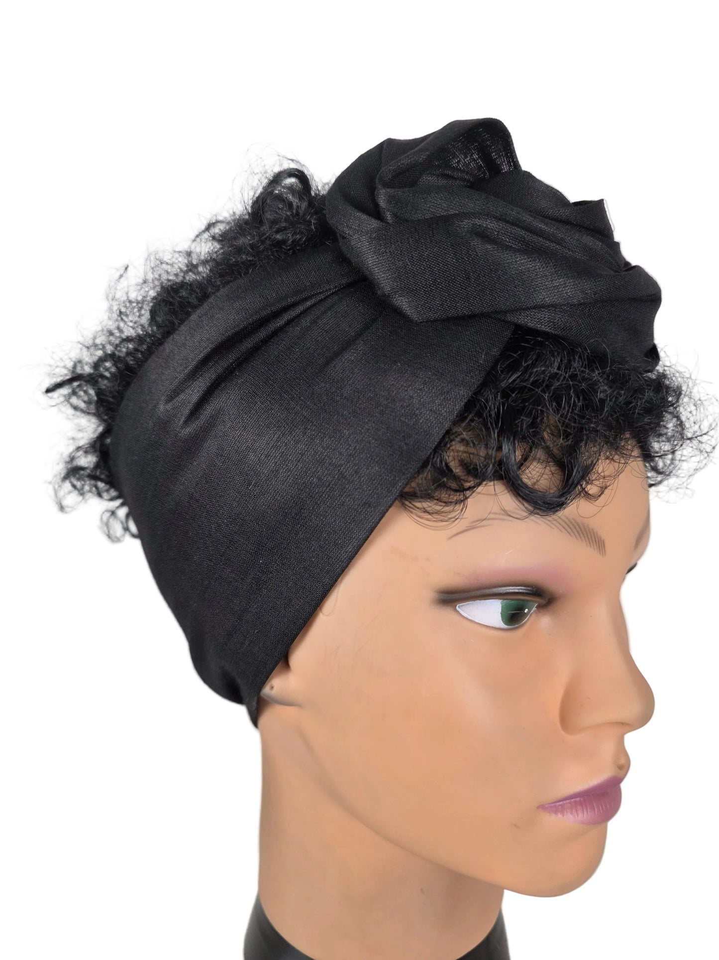 Bandeau - DORIANE - à tige flexible - Tissu shantung coton