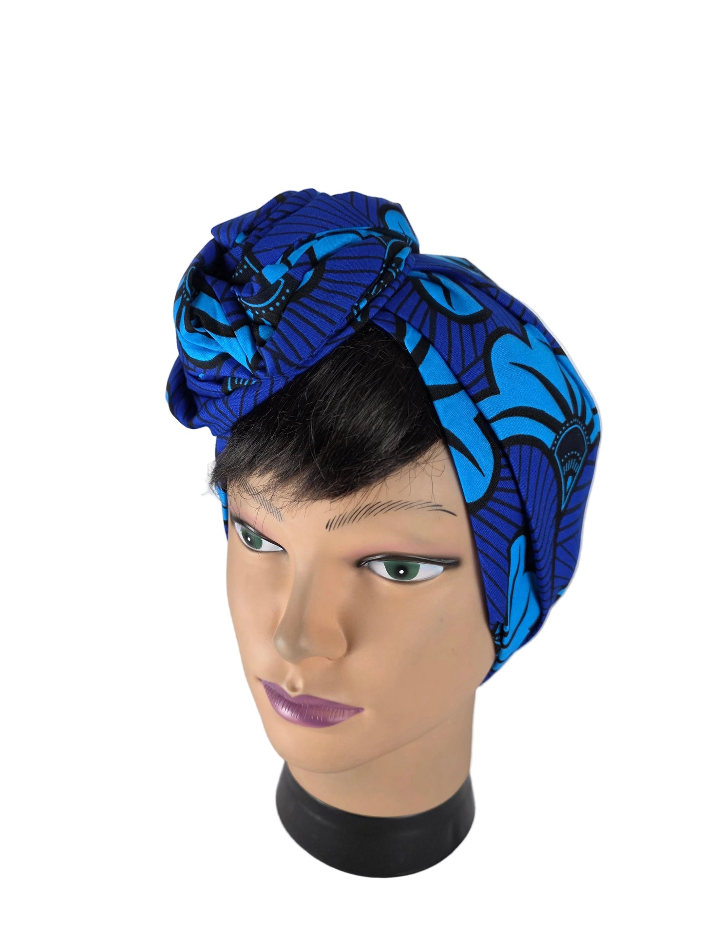 Turban Femme - Isabella - à tige malléable - Tissu imprimé wax
