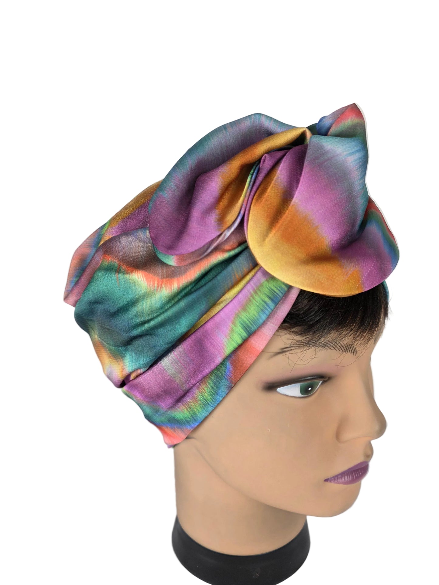 Turban Femme - BETTY - à tige malléable - Tissu Polyester multicolore
