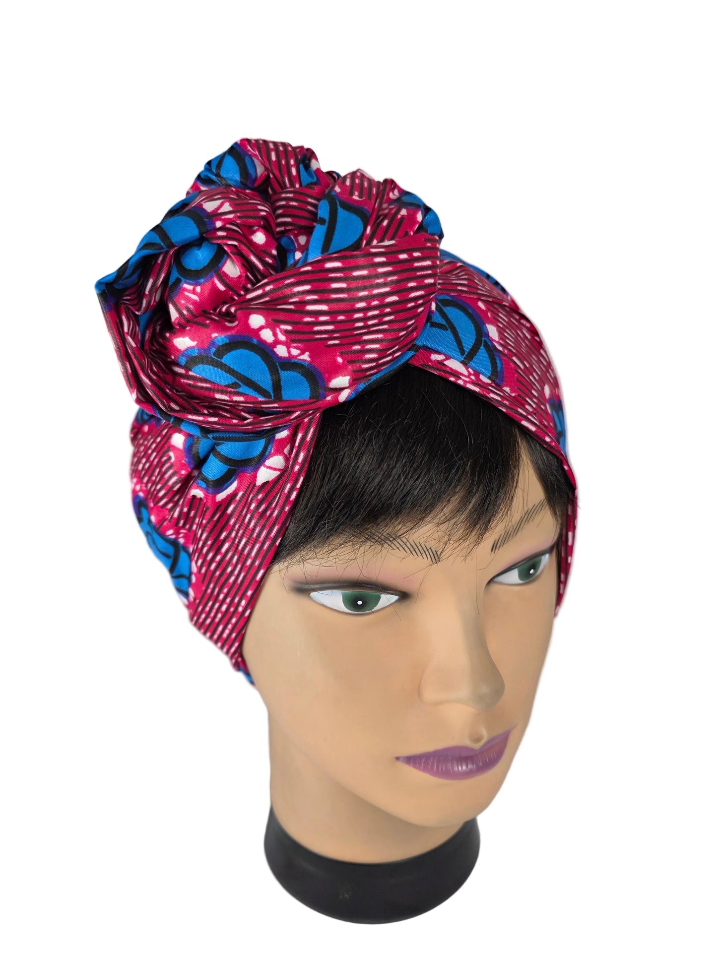 Turban Femme - Isabella - à tige malléable - Tissu imprimé wax
