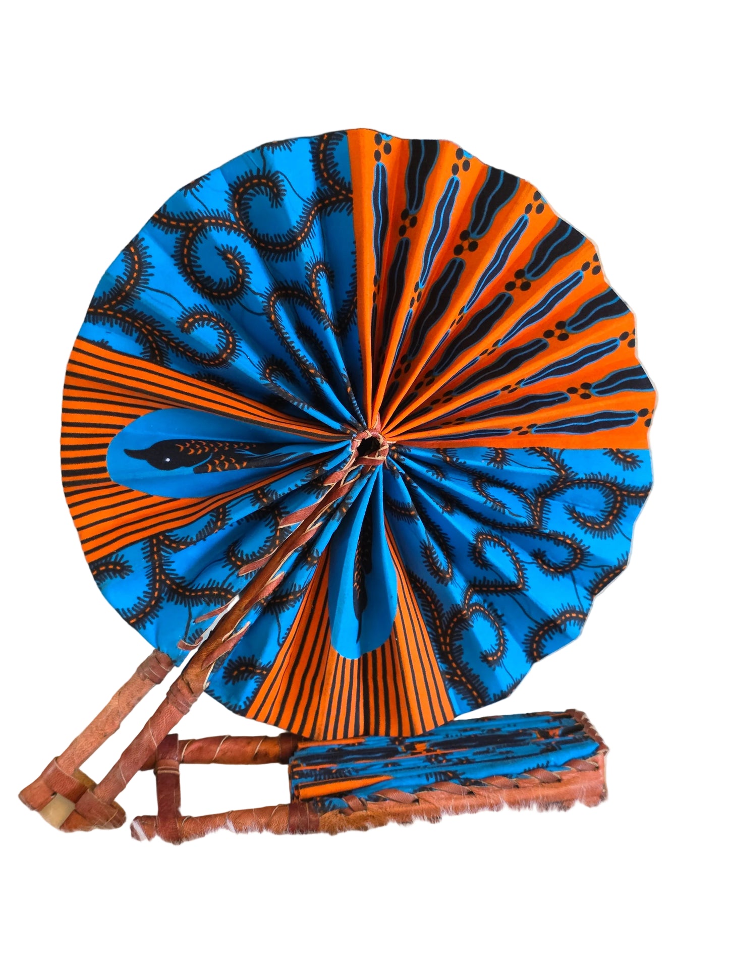 Éventails, fans pliables en imprimé wax