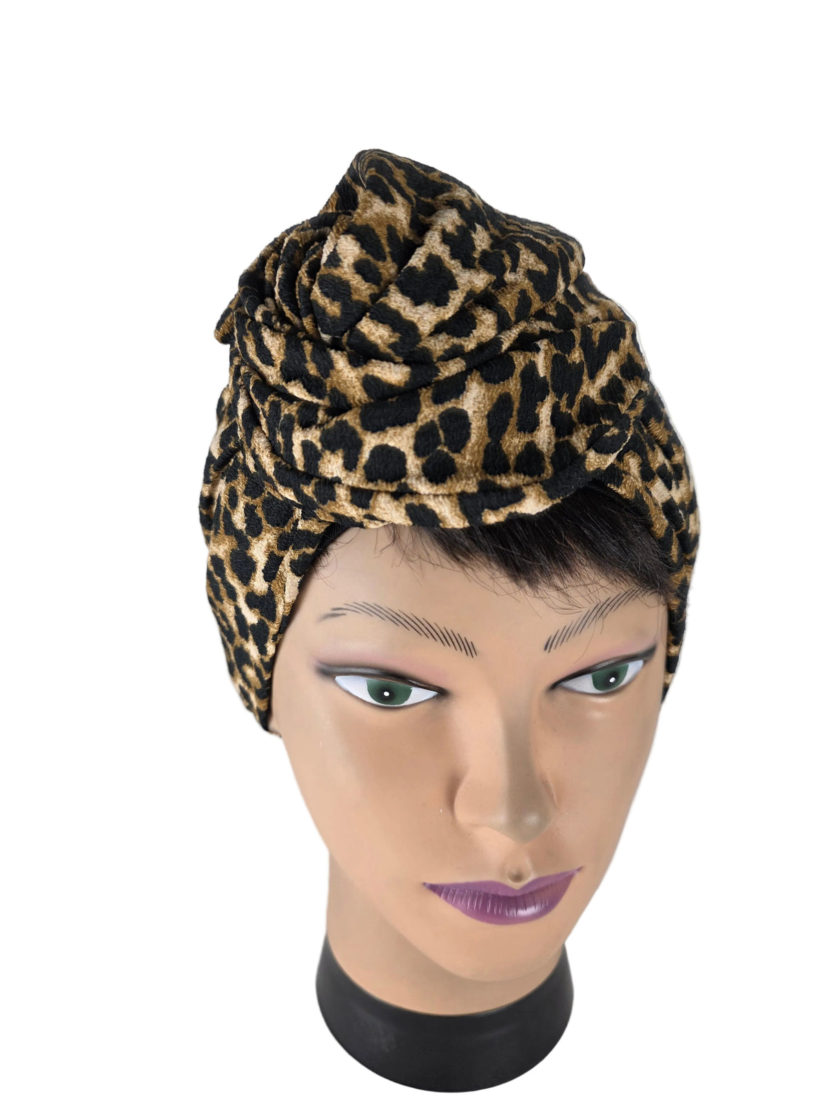 Turban - BETTY - à tige flexible - Série tissus imprimés animaliers