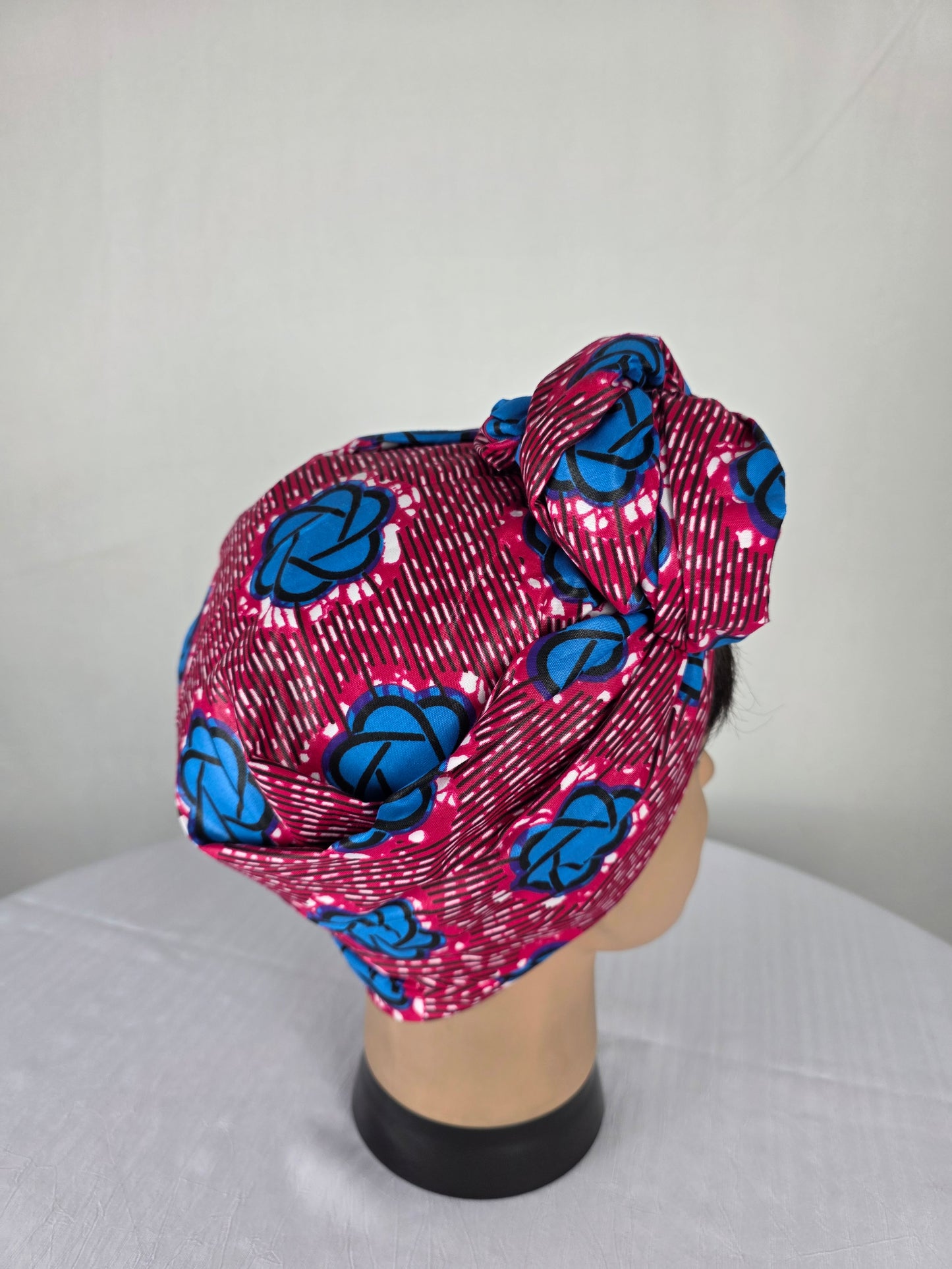 Turban Femme - Isabella - à tige malléable - Tissu imprimé wax