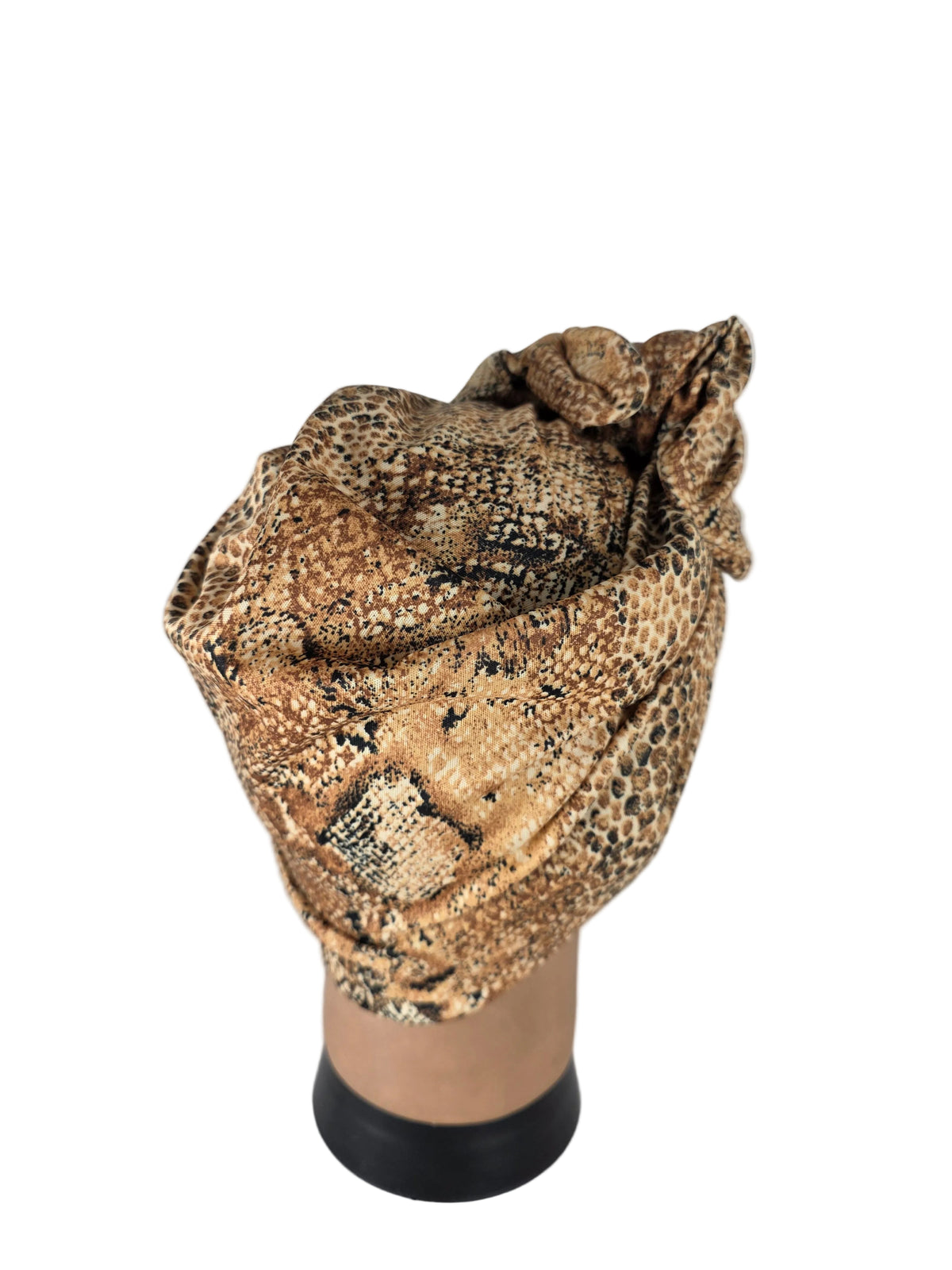 Turban - BETTY - à tige flexible - Série tissus imprimés animaliers