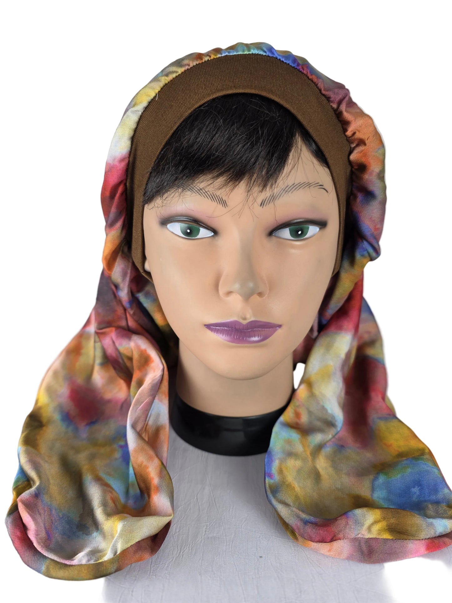 Turban Femme - BETTY - à tige malléable - Tissu Polyester multicolore