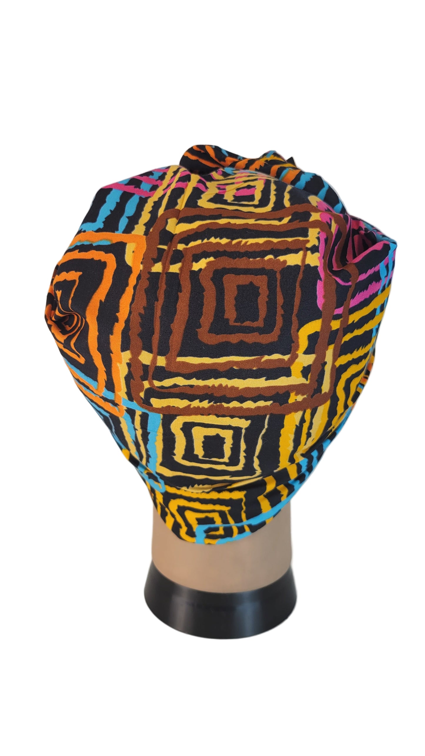 Turban Femme - BETTY - à tige malléable - Imprimé Wax