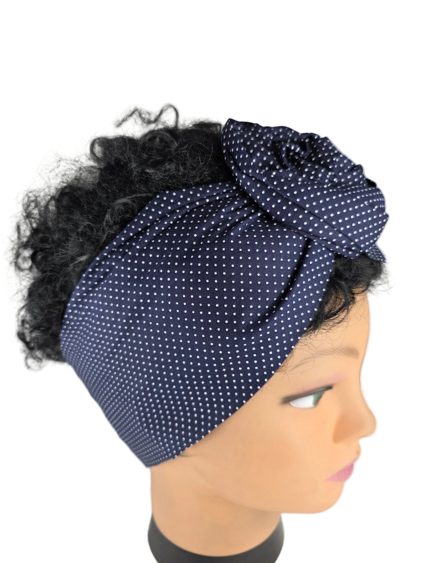 Bandeau - DORIANE - à tige flexible - Tissus à pois