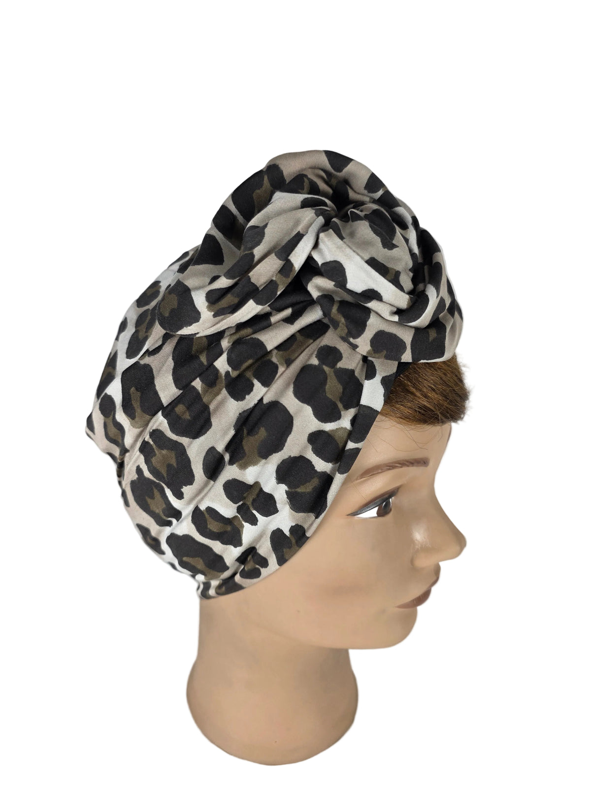 Turban - BETTY - à tige flexible - Série tissus imprimés animaliers
