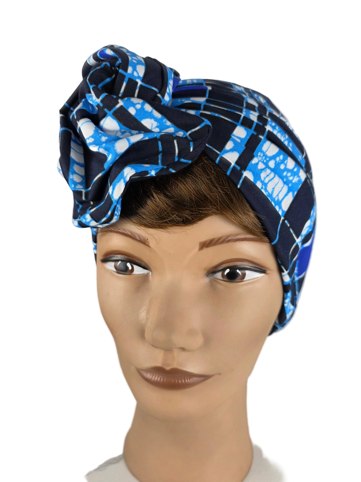 Turban Femme - BETTY - à tige flexible en imprimés wax
