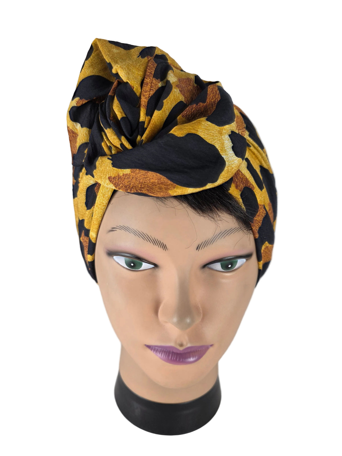 Turban - BETTY - à tige flexible - Série tissus imprimés animaliers