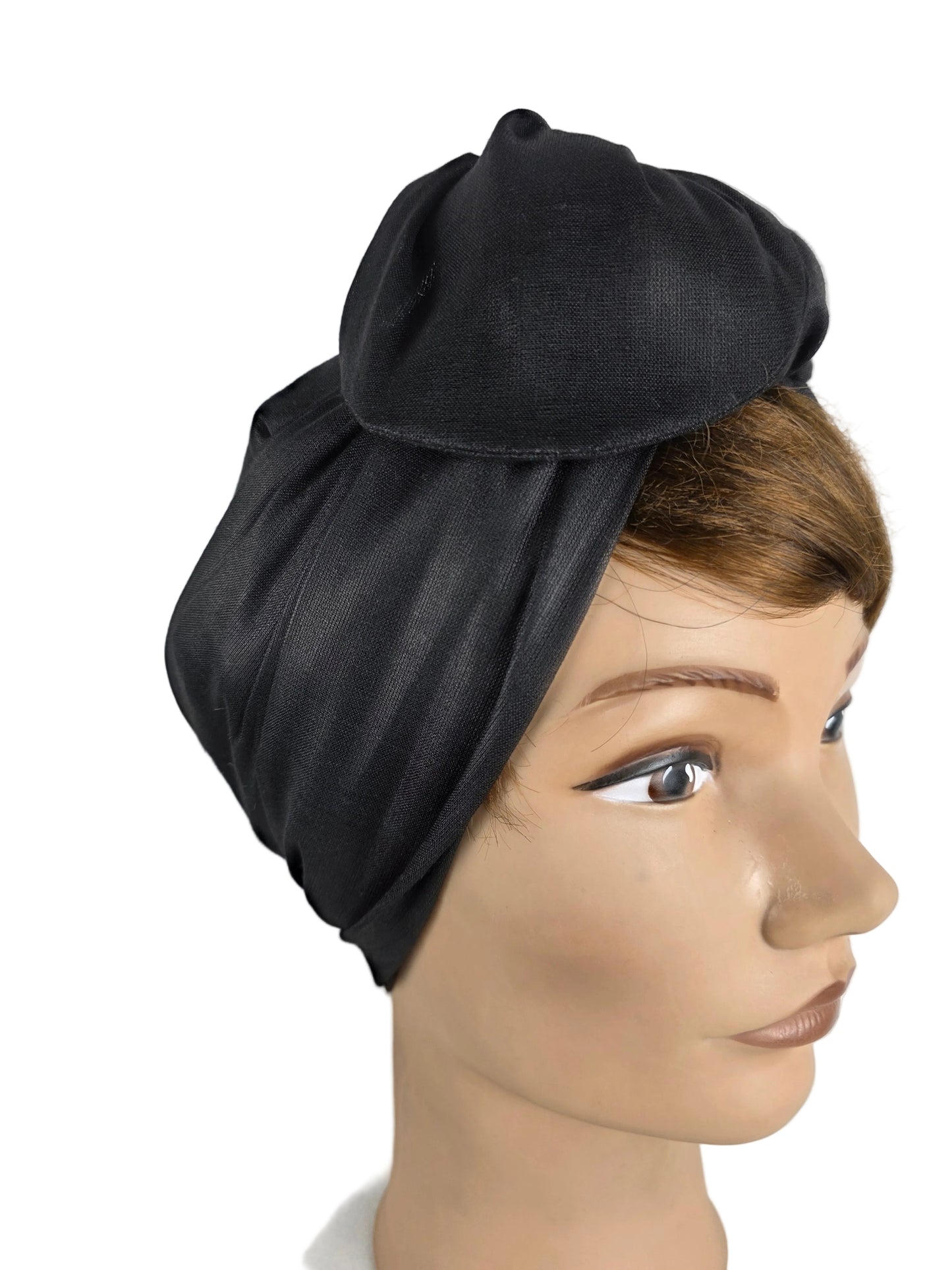 Turban - BETTY - à tige flexible - Tissu shantung