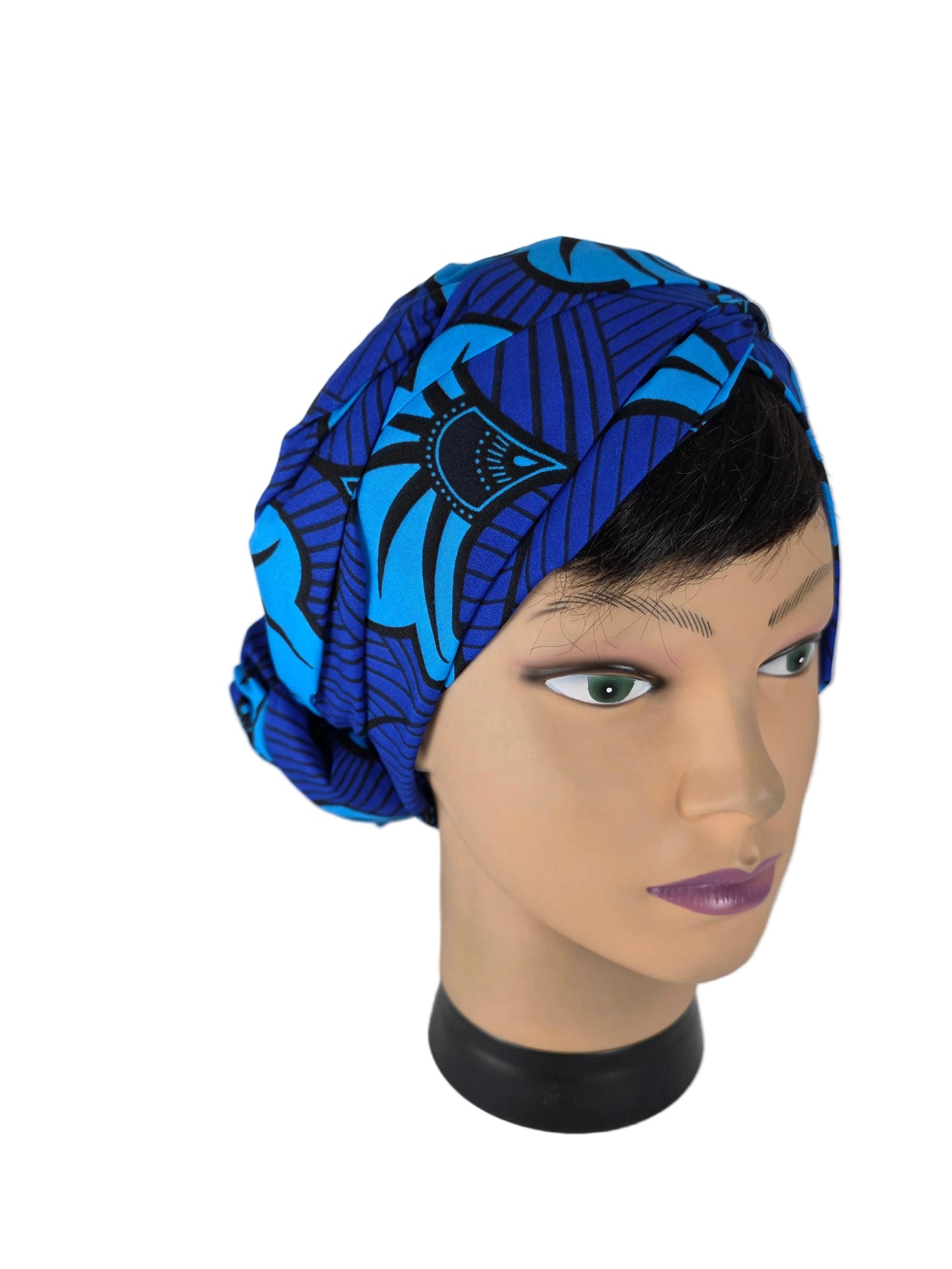 Turban Femme - Isabella - à tige malléable - Tissu imprimé wax
