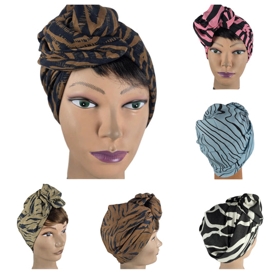 Turban Femme - BETTY - à tige flexible - Tissu coton