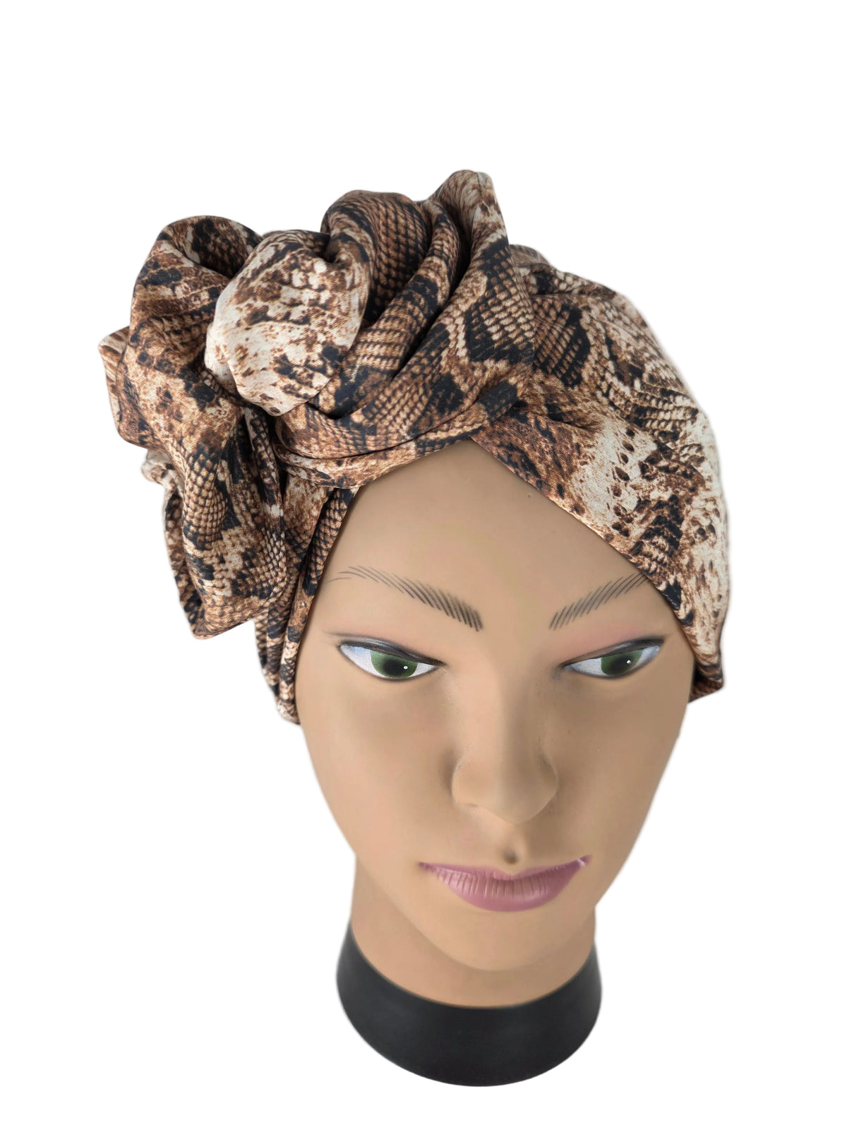 Turban - BETTY - à tige flexible - Série tissus imprimés animaliers