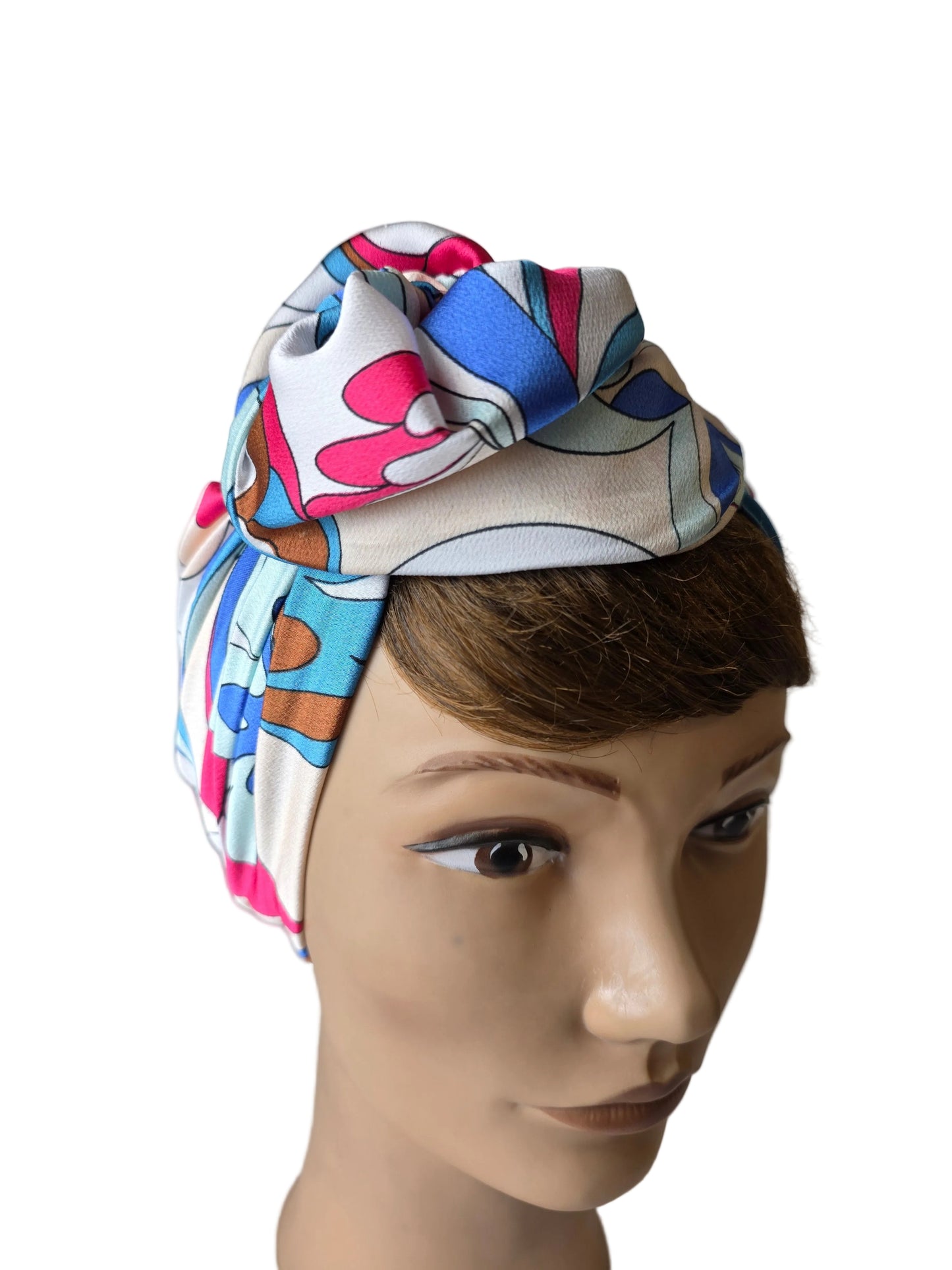 Turban Femme - BETTY - à tige malléable - Tissu Polyester multicolore