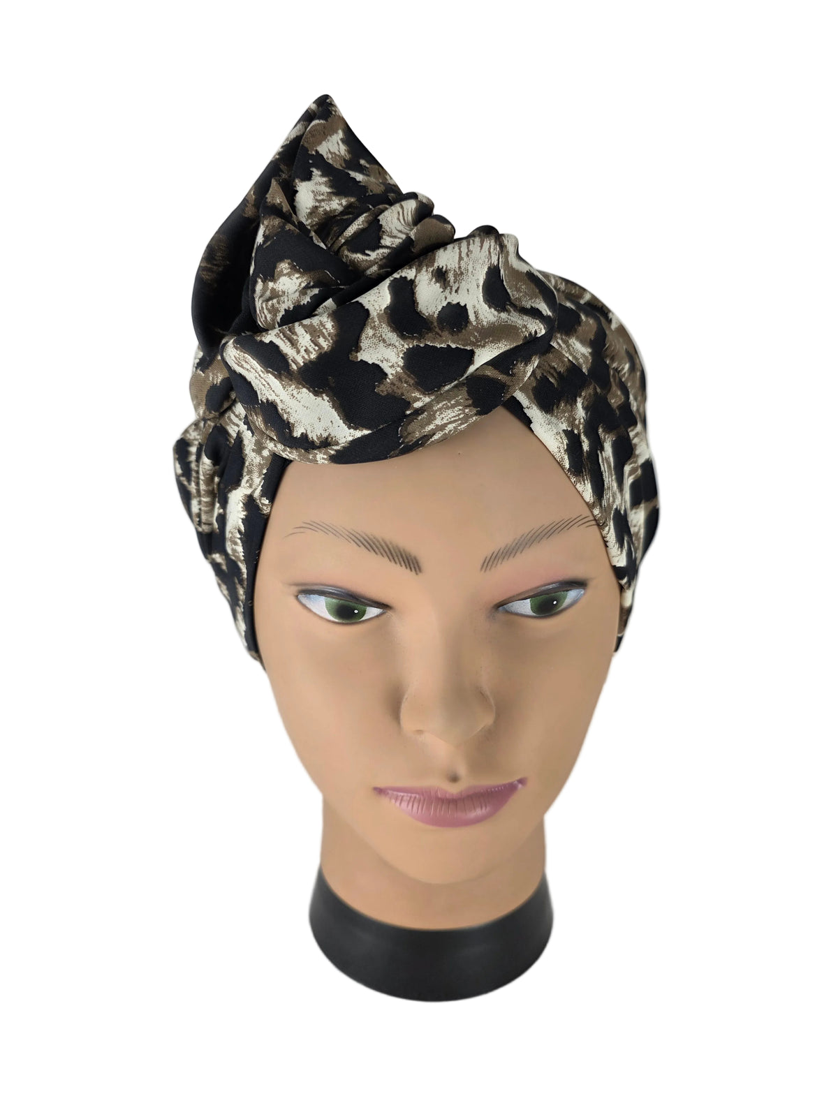 Turban - BETTY - à tige flexible - Série tissus imprimés animaliers