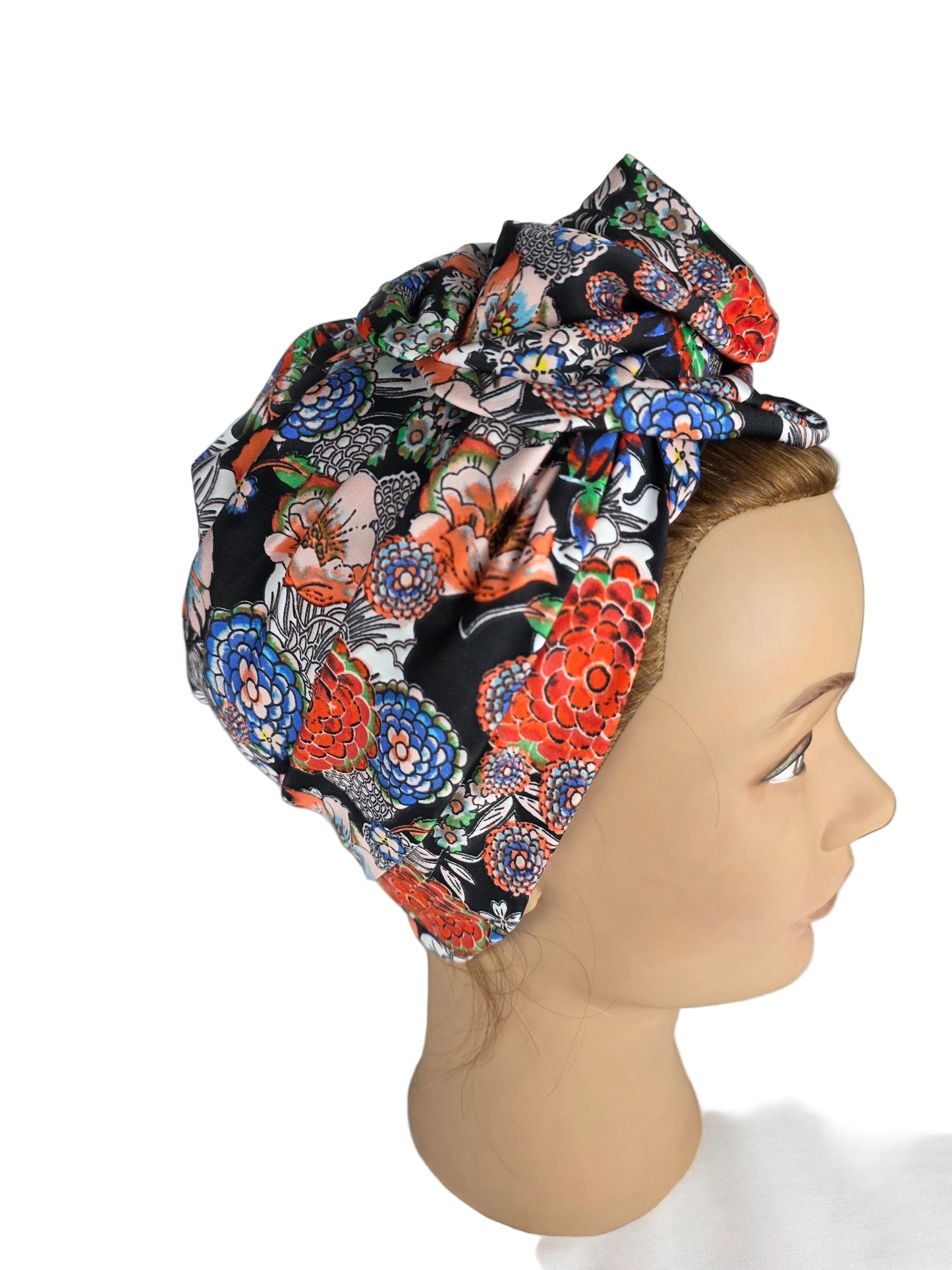 Turban Femme - BETTY - à tige malléable - Tissu Polyester multicolore