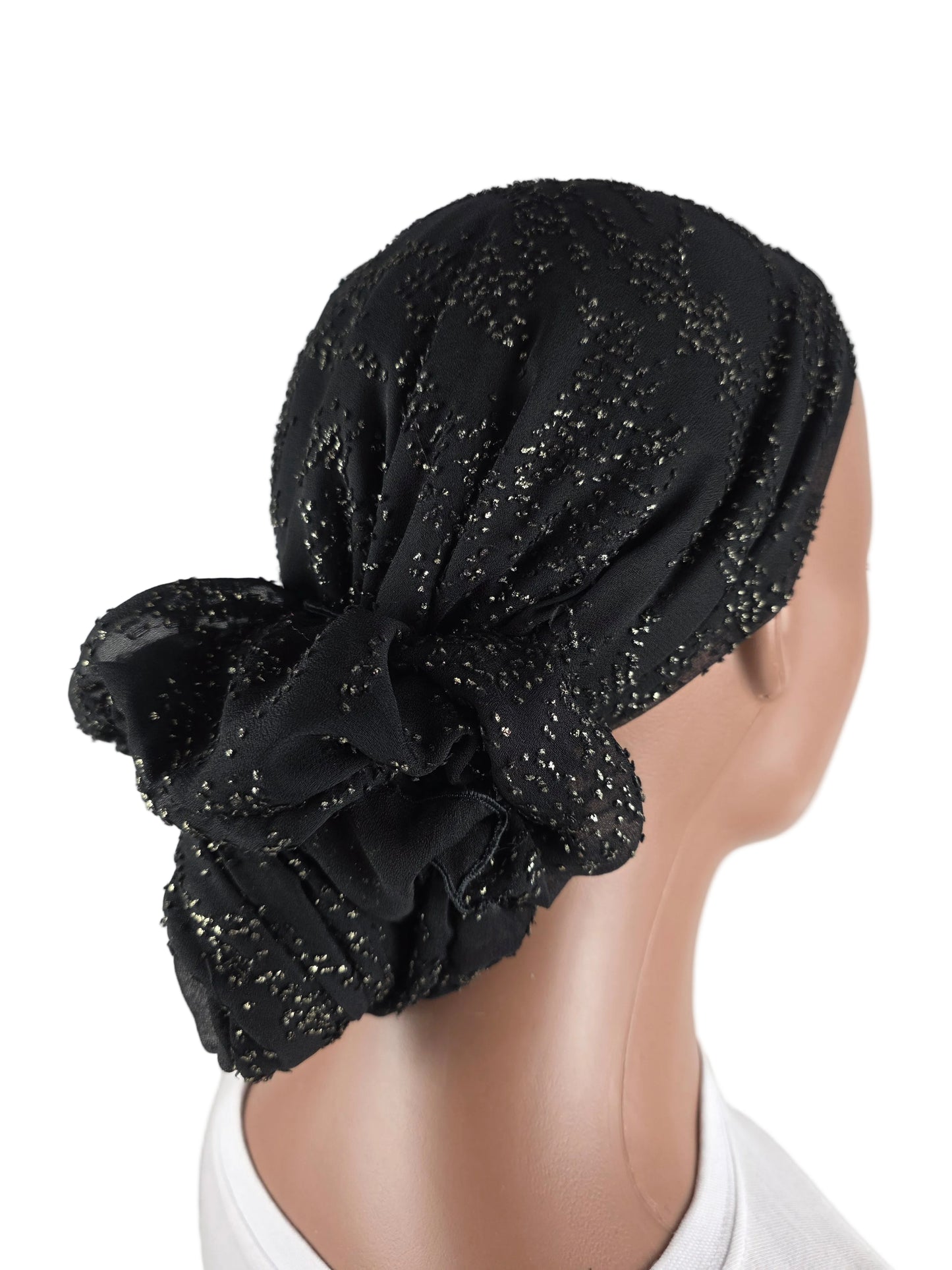 Mini voile - ABBY- mini hijab avec bonnet intégré + chouchou divers motifs