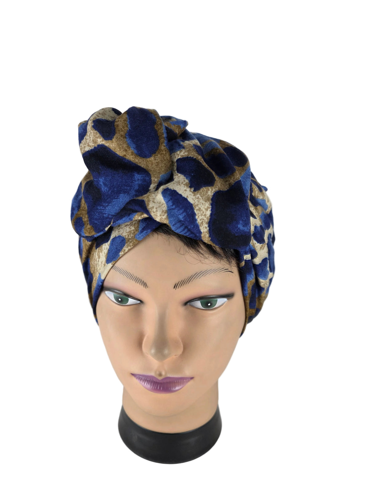 Turban - BETTY - à tige flexible - Série tissus imprimés animaliers