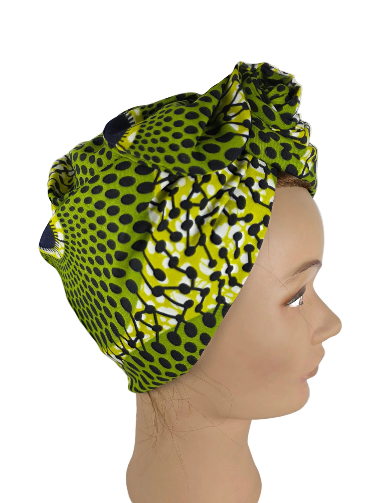 Turban Femme - BETTY - à tige flexible en imprimés wax