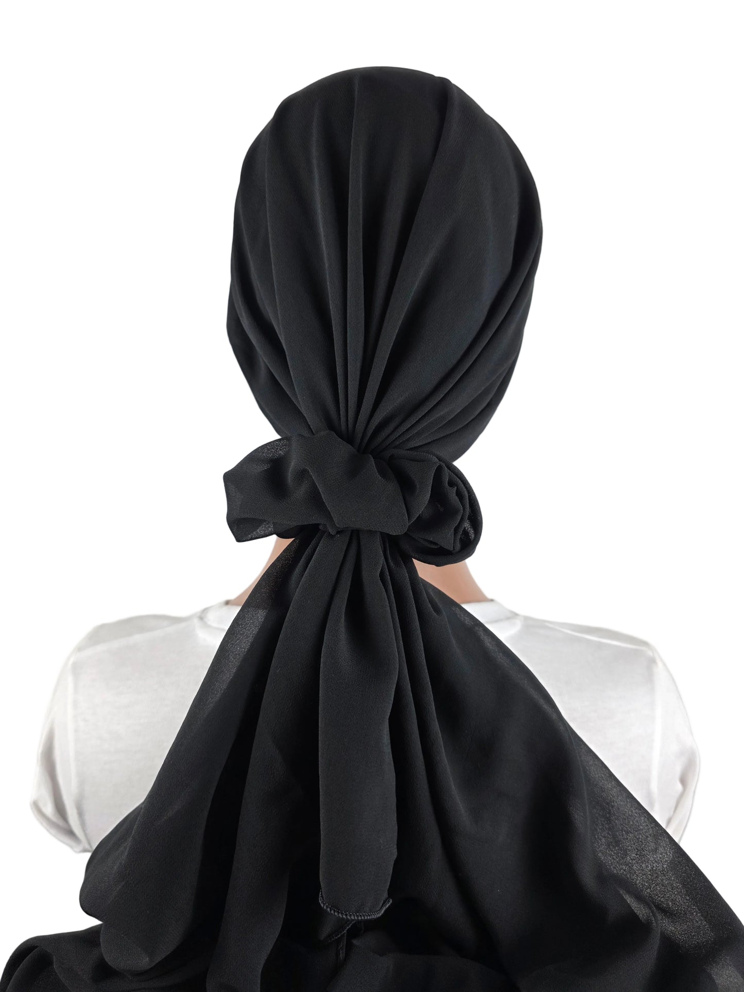 Mini voile - ABBY- mini hijab avec bonnet intégré + chouchou - diverses couleurs unies
