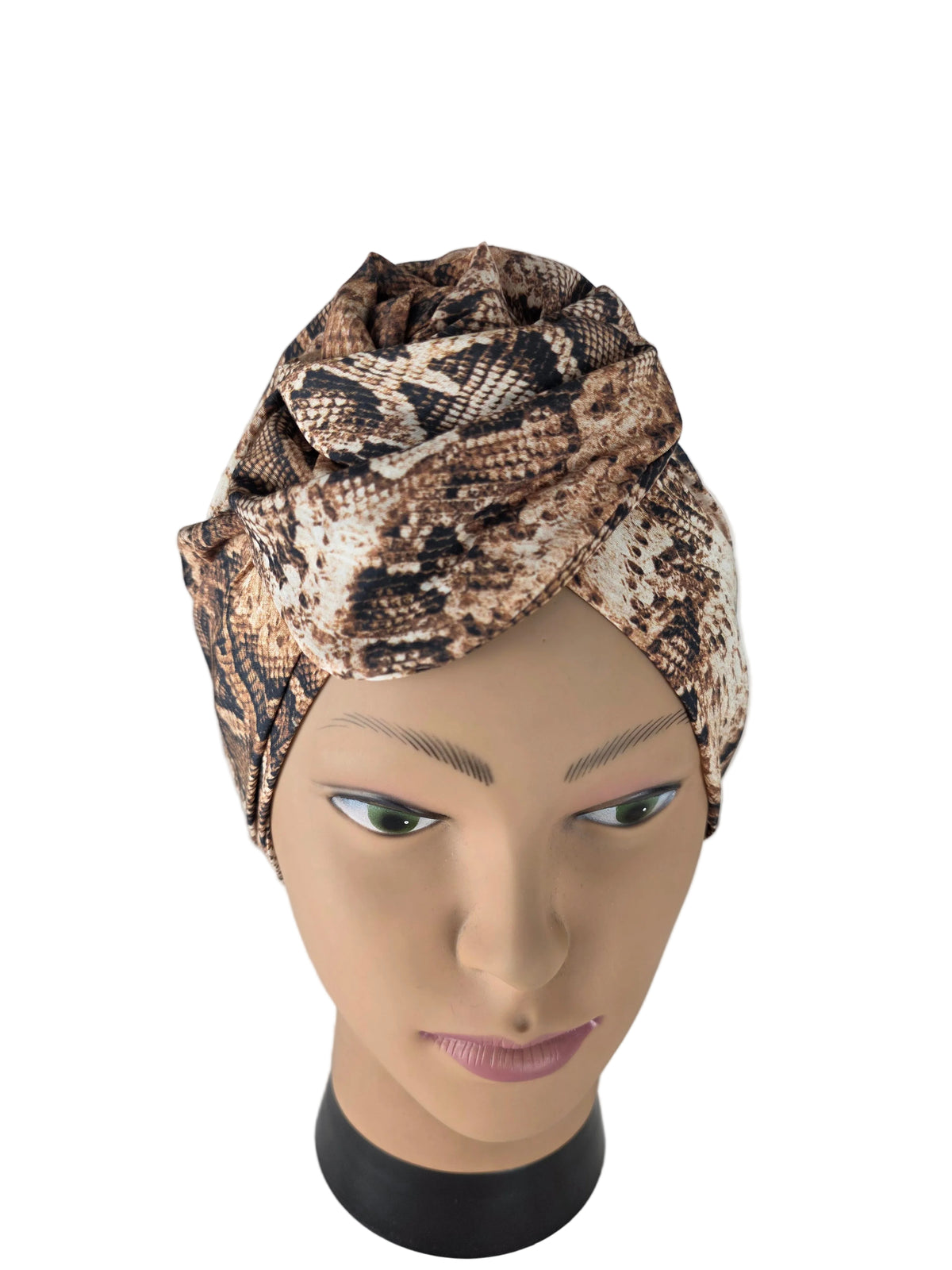Turban - BETTY - à tige flexible - Série tissus imprimés animaliers