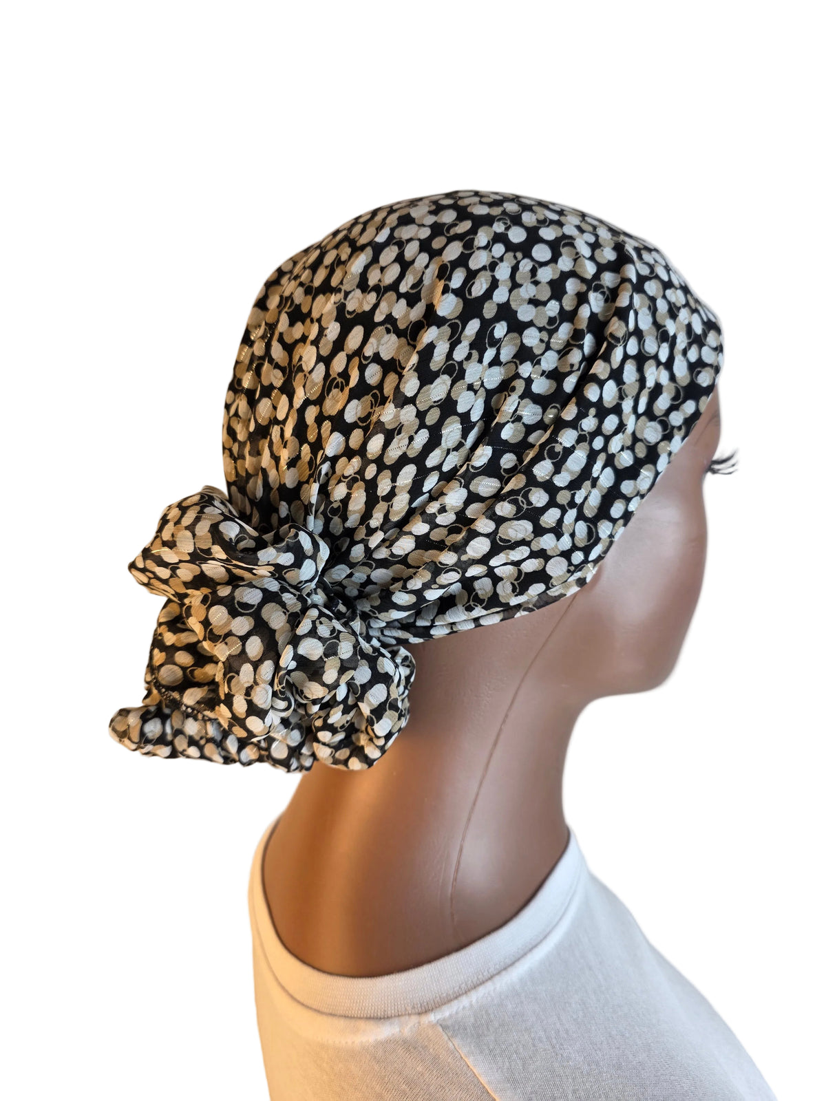 Mini voile - ABBY - Voile en mousseline avec bonnet intégré + chouchou - Divers motifs