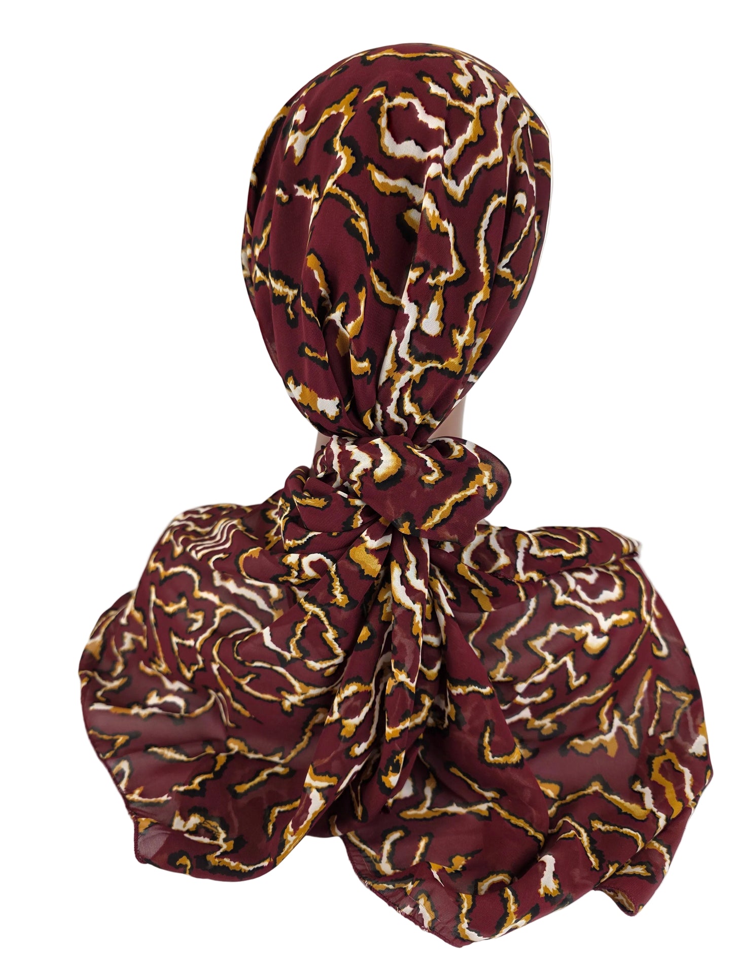 Mini voile - ABBY- mini hijab avec bonnet intégré + chouchou divers motifs