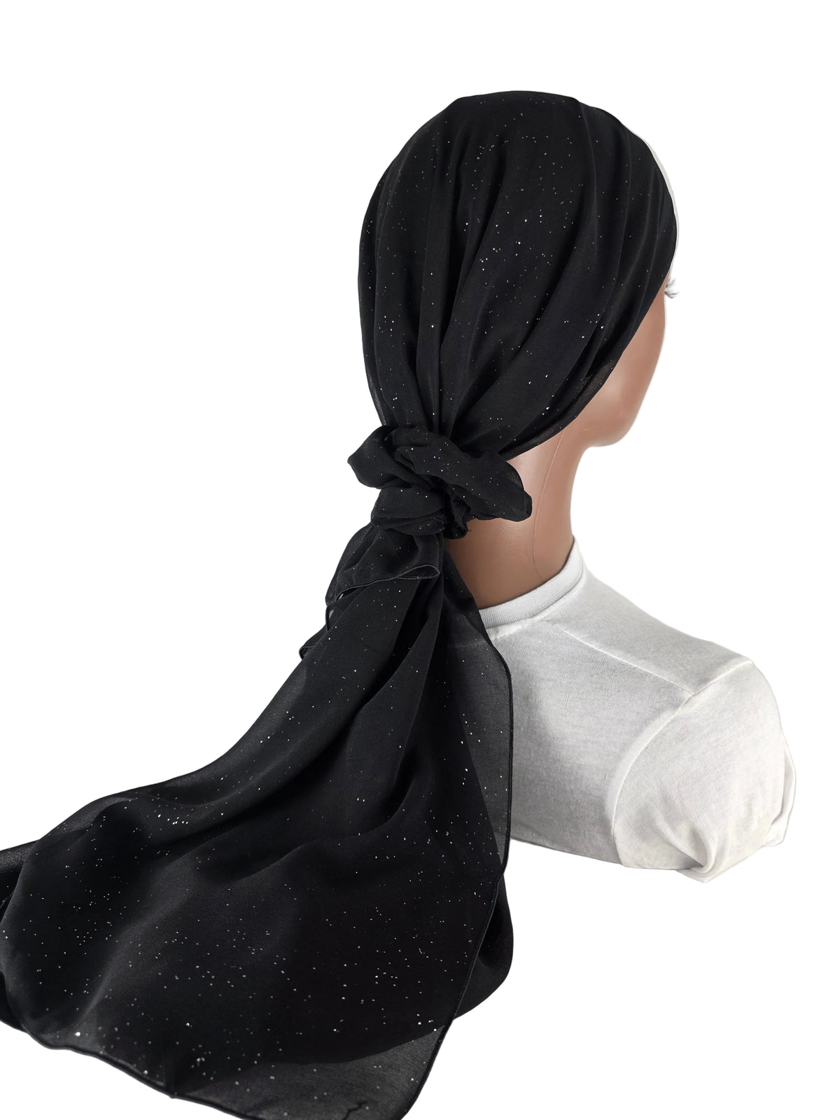 Mini voile - ABBY - Voile en mousseline avec bonnet intégré + chouchou - Diverses couleurs unies