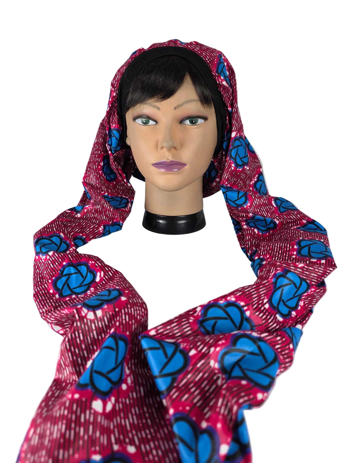 Turban Femme - Isabella - à tige malléable - Tissu imprimé wax